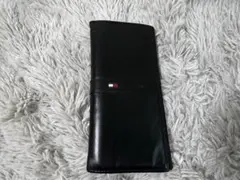 トミーヒルフィガー 長財布 ブラック レザー