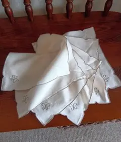 スワトウ刺繍 蝶 テーブルナプキンのサムネイル