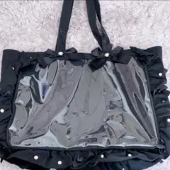 ザッカマート 痛バ 痛バッグ ブラック 黒 A3サイズ 5周年 フリル リボン