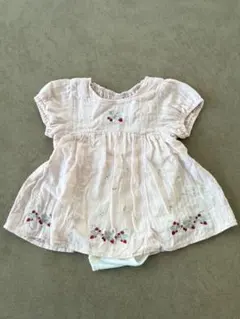 petitmain ベビー ロンパース ワンピース ピンク 刺繍 80cm
