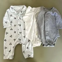 ミッキーマウス ベビーパジャマ と肌着2まいの3枚セット　　80cm