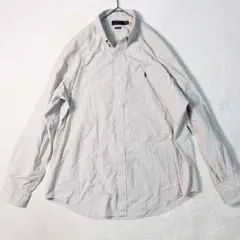 ポロラルフローレン QRタグ ボタンダウンチェックシャツ XXL ホースマーク