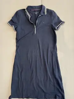ABBY SPLIT NECK POLO DRESS 半袖　ネイビー　ポロシャツのサムネイル
