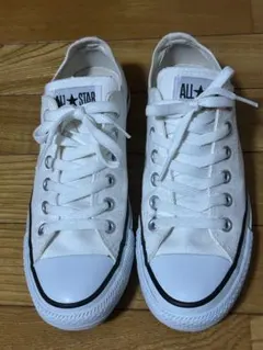 コンバース　ALL STAR ホワイト ローカット スニーカー　24.5cm