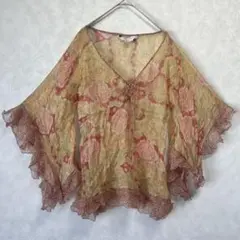 ダイアグラム花柄 ビジュー装飾 長袖 チュニック - メルカリ