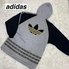希少　adidas ボア　パーカー　90s デサント　キルティング　トレフォイル