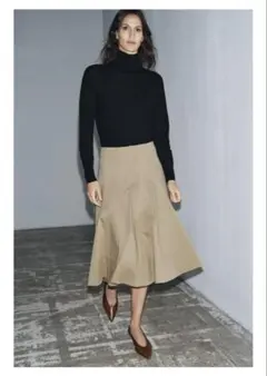 ZARA ザラZW COLLECTION トレンチコート風ミディ丈スカート