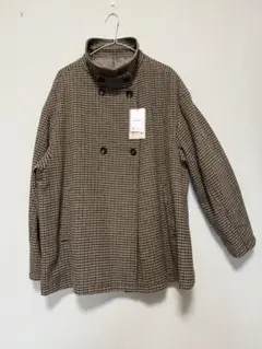 本日限定 10%OFF‼️ブラウンチェック ダブルブレストコート Lサイズ