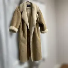 Nano Universe ベージュ ムートンコート