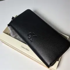カルバンクライン 長財布 ラウンドファスナー ブラック ウォレット 黒