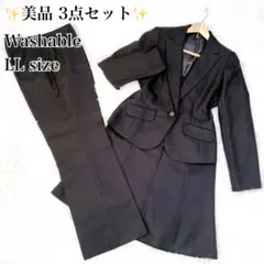 ✨3点セット 美品✨ スーツ セットアップ パンツ スカート 大きいサイズ LL