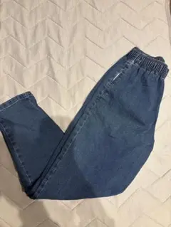 GU デニムブルー 長ズボン　シェフパンツ　150