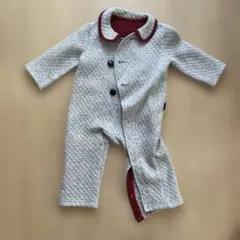 キルティングロンパース グレー