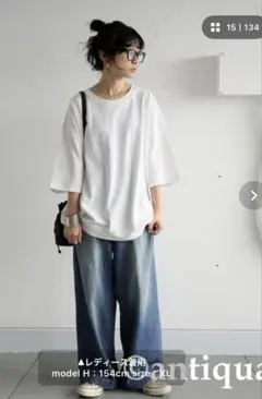 antiqua ホワイト オーバーサイズ Tシャツ Lサイズのサムネイル