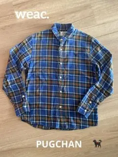 【weac.】長袖　チェックシャツ　PUGCHAN パグ size2