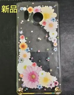 お値下げ中！新品！ラインストーン付き押し花風スマホケース