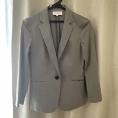 アンタイトル　グレー テーラードジャケット シングルボタン