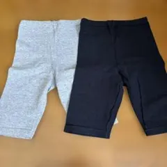 レギンス　スパッツ　130センチ　グレー　黒　膝丈