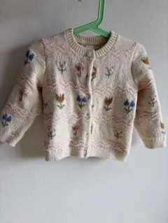 花柄刺繍ニットカーディガン　H&M