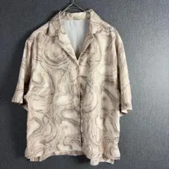 AZUL BY MOUSSY マーブル柄 オープンカラーシャツ S 半袖のサムネイル