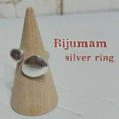 Bijumam✸ぷっくりWサークルオープンシルバーリング✸のサムネイル