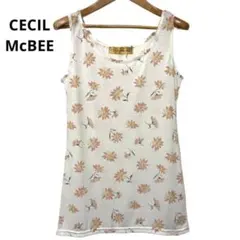 CECIL McBEE セシルマクビー トップス M 花柄 ノースリーブ