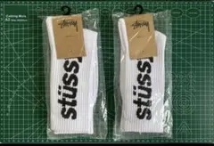 STUSSY ソックス2足ホワイト