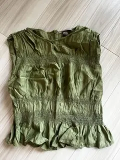 【値下げ】H&M オリーブグリーン ノースリーブ　※US Mサイズ