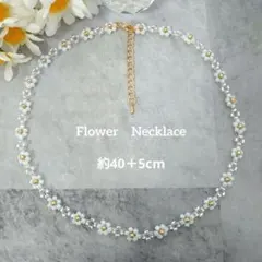 ❁フラワービーズネックレス❁