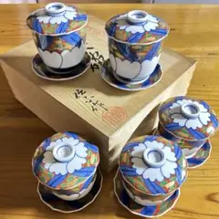 清水焼 京焼 平安陽山造 蓋付き汲出揃 草花文 - メルカリ