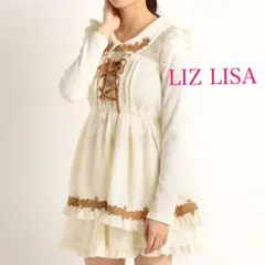 美品♦︎リズリサ LIZ LISAチュニック ミニドレス　姫ドレス　レースアップ0