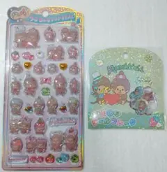 正規品 モンチッチ うるちゅるポップシール おはじきシールフレーク 2個セット