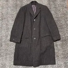 60's ハリスツイード　ヴィンテージ　チェスターコート　古着　貴重