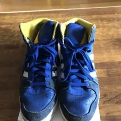 adidas 青/黄色 ハイカットスニーカー