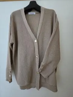 LOUNIE ベージュ Vネック カーディガン