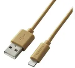 【新品、未開封】エレコム　机や家具に合うカラーケーブル　ライトブラウン　1.0m