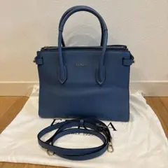 フルラ FURLA ハンドバッグ ヴァレンティナ レザー ブルー 黒 2way 