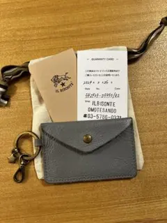 IL BISONTE イルビゾンテ キーリング付き カードケース グレー