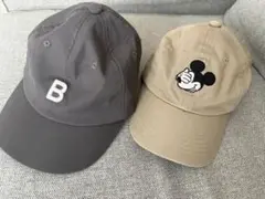 キッズ キャップ 2点セット Bロゴ ミッキーマウス