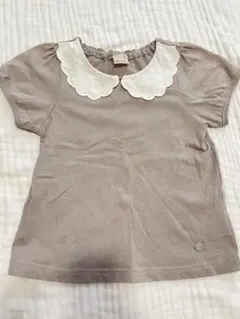 petit main スカラップカラー Tシャツ 100cm