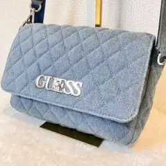 y2k GUESS ゲス　キルティングデニム　ショルダーバッグ　バッグ