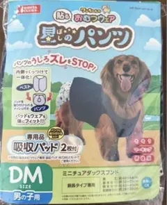 ☆ミニチュアダックス男の子用　DMサイズ 星のパンツ 貼るおむつウェアのサムネイル