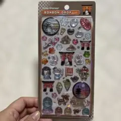 ボンボンドロップシール 和柄 古都巡り 古都めぐり 寺 京都 奈良