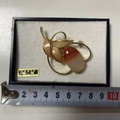 昭和レトロ　北海道珊瑚　ブローチ