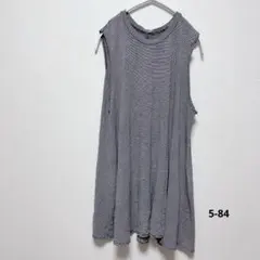 ストライプ ノースリーブ ミニワンピース 可愛い おしゃれ 韓国 ダメージ