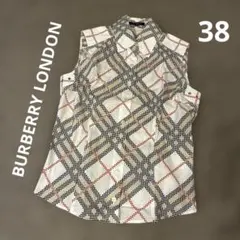 美品✨バーバリーロンドン ノースリーブ ブラウス シャツ 38 ノバ 