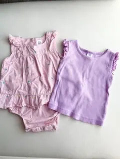 【美品】baby GAP タンクトップ、ロンパースの2枚セット 12-18ヶ月