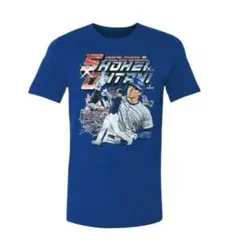 大谷翔平 Tシャツ青　新品未開封 MLBPA公認 50-50達成記念 Mサイズ