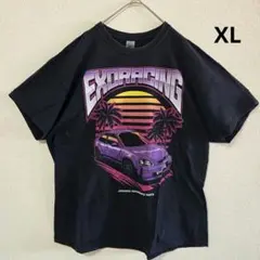 ギルダン XL シビック レーシング Tシャツ 黒 JDM ストリート 半袖