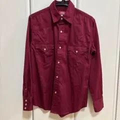 ディッキーズ　Dickies　ウエスタン風シャツ　ワインレッド　Mサイズ
